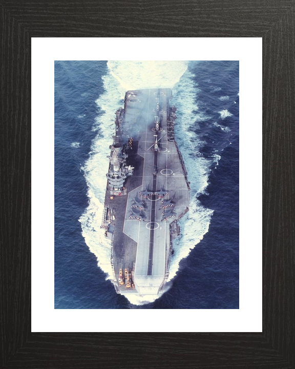 HMS Hermes (R12) Royal Navy Centaur Class Aircraft Carrier High Bow View Photo Print Wall Art Decor - Posters, Prints, & Visual Artwork - by Hampshire Prints (image 2 of 9)