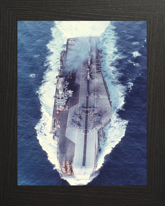 HMS Hermes (R12) Royal Navy Centaur Class Aircraft Carrier High Bow View Photo Print Wall Art Decor - Posters, Prints, & Visual Artwork - by Hampshire Prints (image 3 of 9)