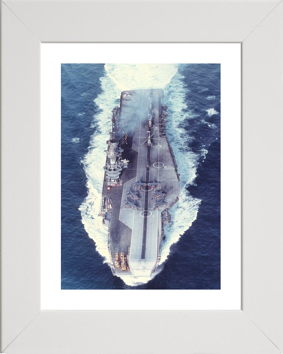 HMS Hermes (R12) Royal Navy Centaur Class Aircraft Carrier High Bow View Photo Print Wall Art Decor - Posters, Prints, & Visual Artwork - by Hampshire Prints (image 4 of 9)