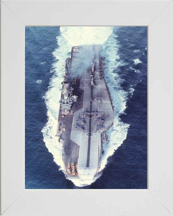 HMS Hermes (R12) Royal Navy Centaur Class Aircraft Carrier High Bow View Photo Print Wall Art Decor - Posters, Prints, & Visual Artwork - by Hampshire Prints (image 5 of 9)