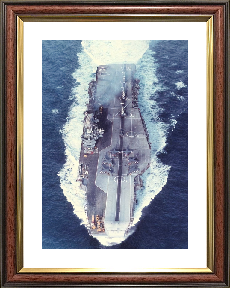 HMS Hermes (R12) Royal Navy Centaur Class Aircraft Carrier High Bow View Photo Print Wall Art Decor - Posters, Prints, & Visual Artwork - by Hampshire Prints (image 8 of 9)