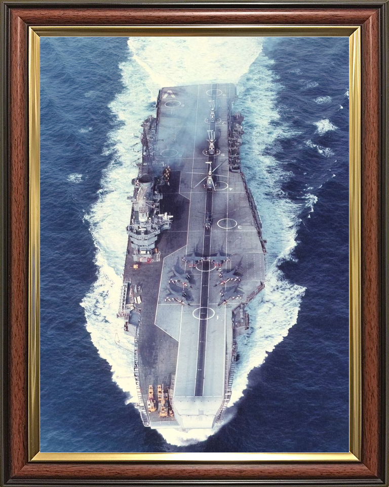 HMS Hermes (R12) Royal Navy Centaur Class Aircraft Carrier High Bow View Photo Print Wall Art Decor - Posters, Prints, & Visual Artwork - by Hampshire Prints (image 9 of 9)
