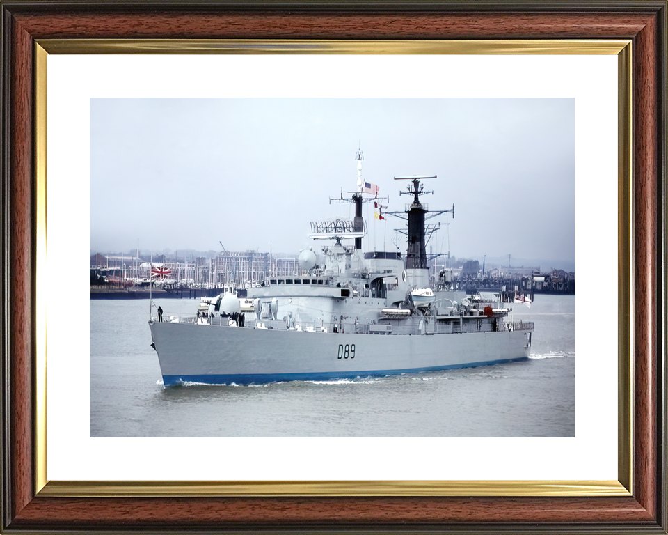 HMS Exeter (D89) Royal Navy Type 42 Destroyer Leaving Portsmouth Photo Print Wall Art Decor - Posters, Prints, & Visual Artwork - by Hampshire Prints (image 8 of 9)
