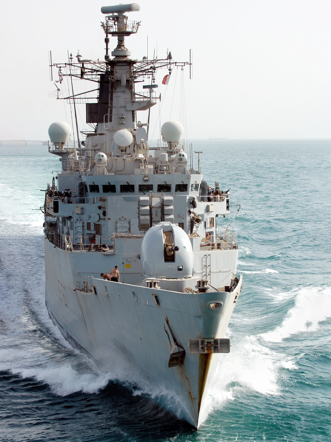 HMS Chatham (F87) Royal Navy Type 22 Frigate Bow View Portrait Photo Print Wall Art Decor Posters, Prints, & Visual Artwork Hampshire Prints 6 x 4 No Frame No