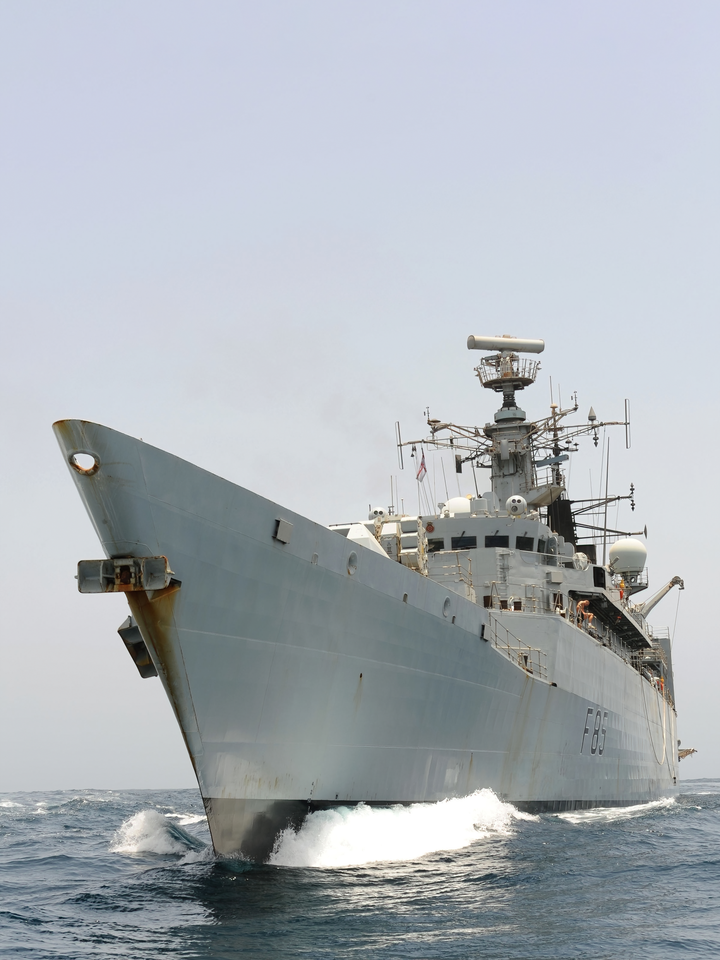 HMS Cumberland (F85) Royal Navy Type 22 Frigate Low Port Bow View Photo Print Wall Art Decor Posters, Prints, & Visual Artwork Hampshire Prints 6 x 4 No Frame No