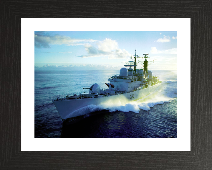 HMS Glasgow (D88) Royal Navy Type 42 Destroyer At Sea Port Bow View Photo Print Wall Art Decor - Posters, Prints, & Visual Artwork - by Hampshire Prints (image 2 of 9)
