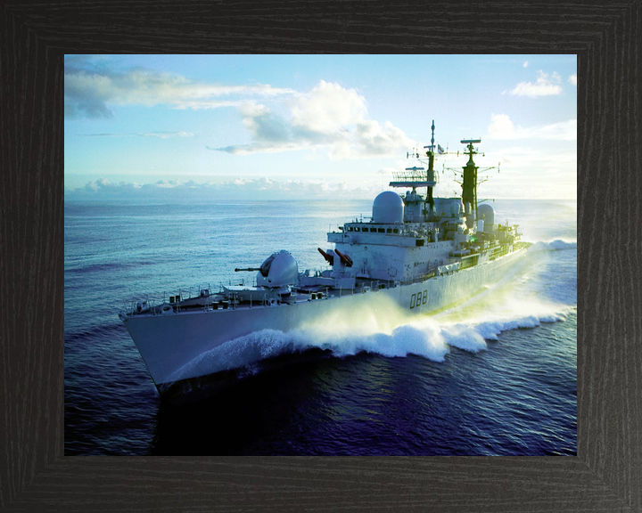 HMS Glasgow (D88) Royal Navy Type 42 Destroyer At Sea Port Bow View Photo Print Wall Art Decor - Posters, Prints, & Visual Artwork - by Hampshire Prints (image 3 of 9)