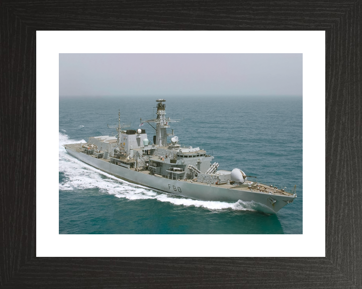 HMS Grafton (F80) Royal Navy Type 23 Frigate At Sea Starboard Side View Photo Print Wall Art Decor - Posters, Prints, & Visual Artwork - by Hampshire Prints (image 2 of 9)
