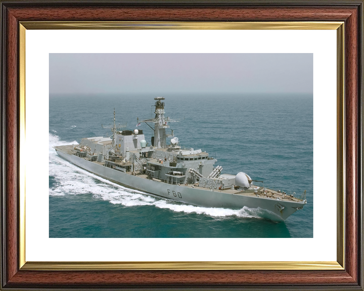 HMS Grafton (F80) Royal Navy Type 23 Frigate At Sea Starboard Side View Photo Print Wall Art Decor - Posters, Prints, & Visual Artwork - by Hampshire Prints (image 8 of 9)