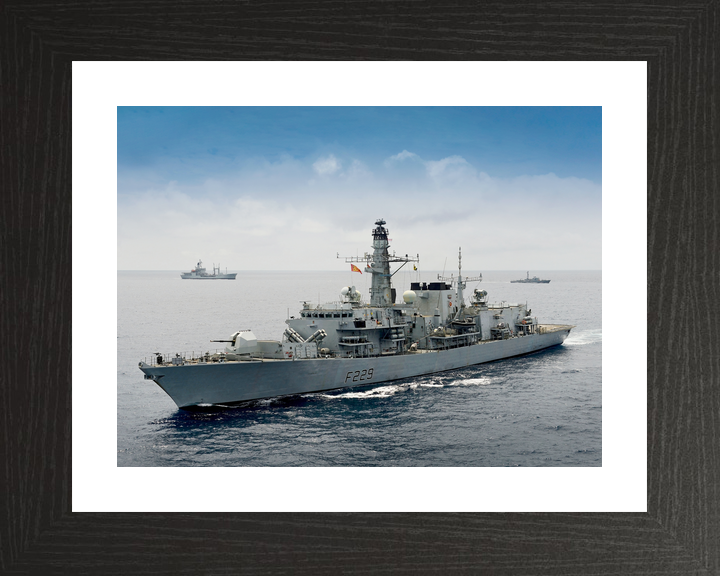 HMS Lancaster F229 Type 23 Frigate 2015 Low Port Side View