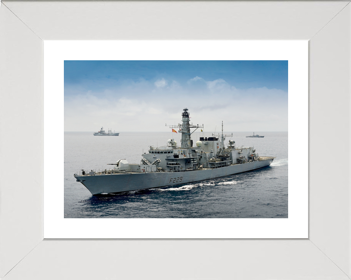 HMS Lancaster F229 Type 23 Frigate 2015 Low Port Side View