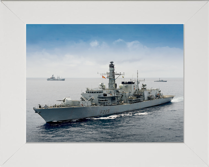 HMS Lancaster F229 Type 23 Frigate 2015 Low Port Side View