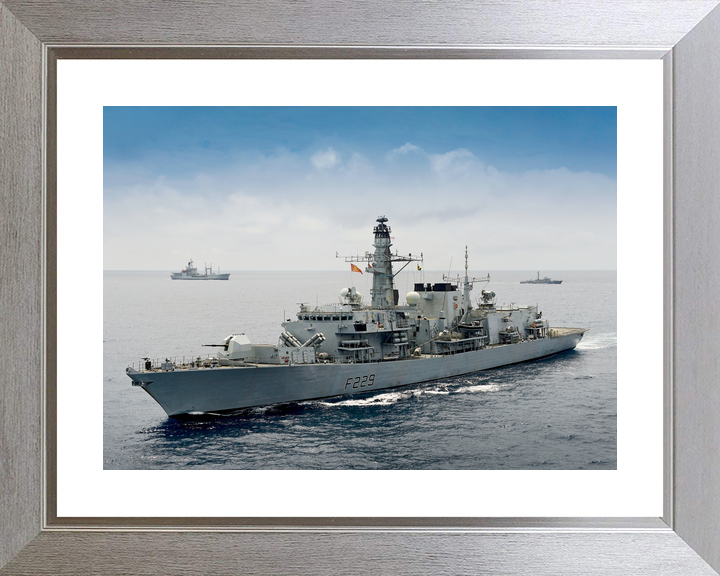 HMS Lancaster F229 Type 23 Frigate 2015 Low Port Side View