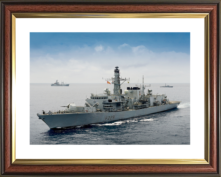 HMS Lancaster F229 Type 23 Frigate 2015 Low Port Side View