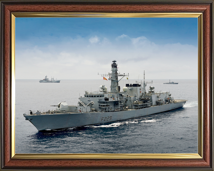 HMS Lancaster F229 Type 23 Frigate 2015 Low Port Side View