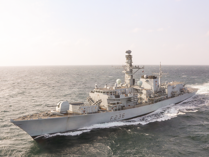 HMS Montrose F236 Type 23 Frigate January 2020 High Port Bow View Photo Print - Posters, Prints, & Visual Artwork - by Hampshire Prints (image 1 of 9)