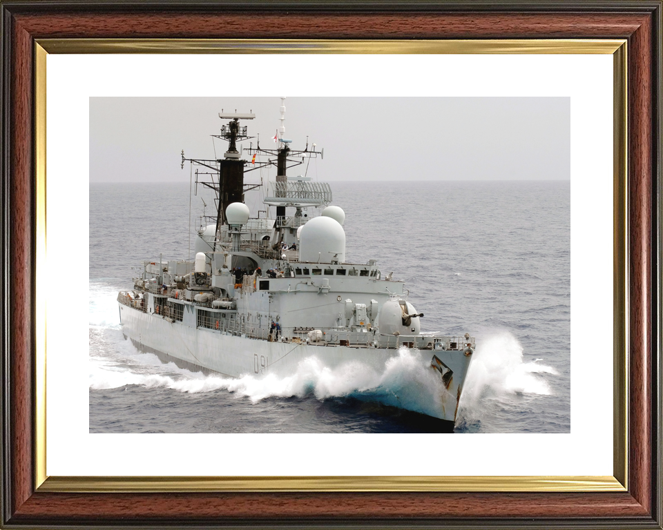 HMS Nottingham D91 Type 42 Destroyer March 2008 Breaking Waves Photo Print - Posters, Prints, & Visual Artwork - by Hampshire Prints (image 8 of 9)
