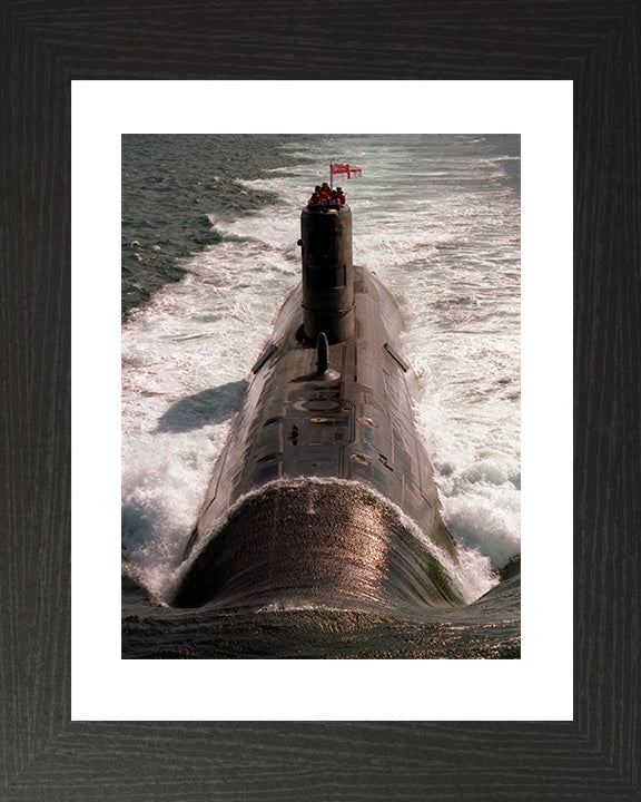 HMS Turbulent (S87) Photo Print - High Bow View 1992 - Royal Navy Trafalgar Class Submarine Posters, Prints, & Visual Artwork Hampshire Prints 10 x 8 Black Frame Yes