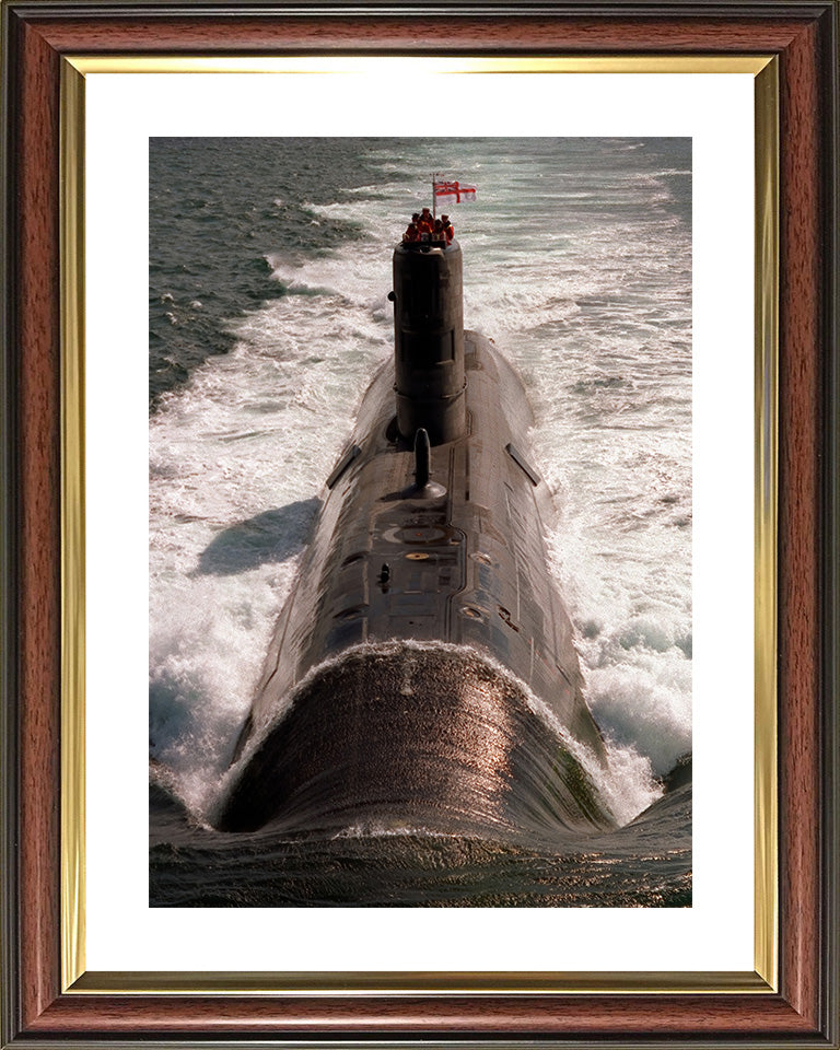 HMS Turbulent (S87) Photo Print - High Bow View 1992 - Royal Navy Trafalgar Class Submarine Posters, Prints, & Visual Artwork Hampshire Prints 10 x 8 Classic Frame Yes