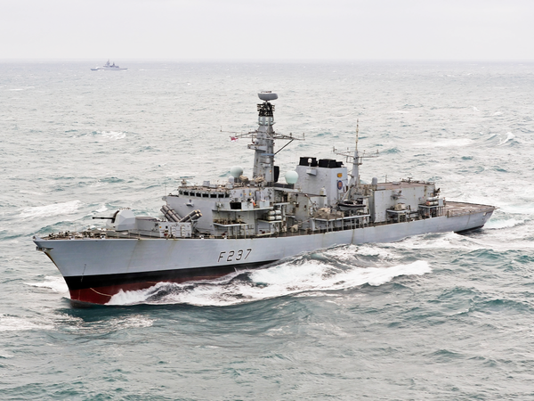HMS Westminster F237 Type 23 Frigate January 2018 Port Bow View