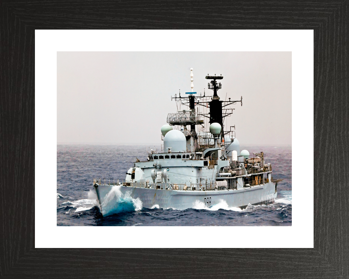 HMS York D98 Type 42 Destroyer Low Port Bow View