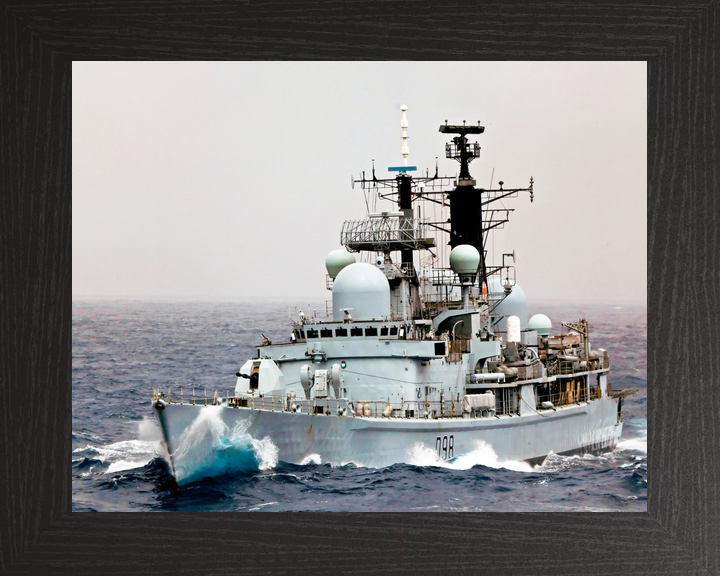 HMS York D98 Type 42 Destroyer Low Port Bow View