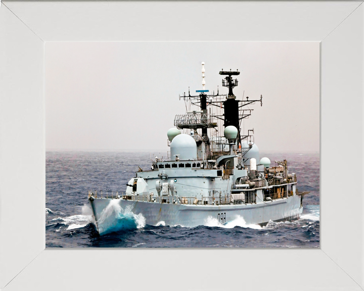 HMS York D98 Type 42 Destroyer Low Port Bow View