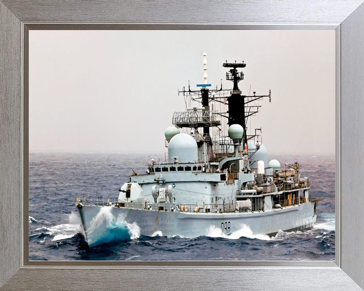 HMS York D98 Type 42 Destroyer Low Port Bow View