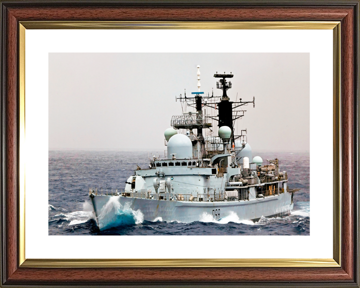 HMS York D98 Type 42 Destroyer Low Port Bow View