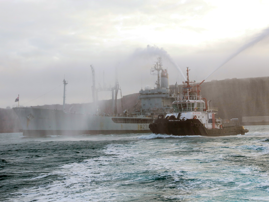 RFA Gold Rover A271 Rover Class Tanker February 2017 Homecoming Photo Print - Posters, Prints, & Visual Artwork - by Hampshire Prints (image 1 of 9)