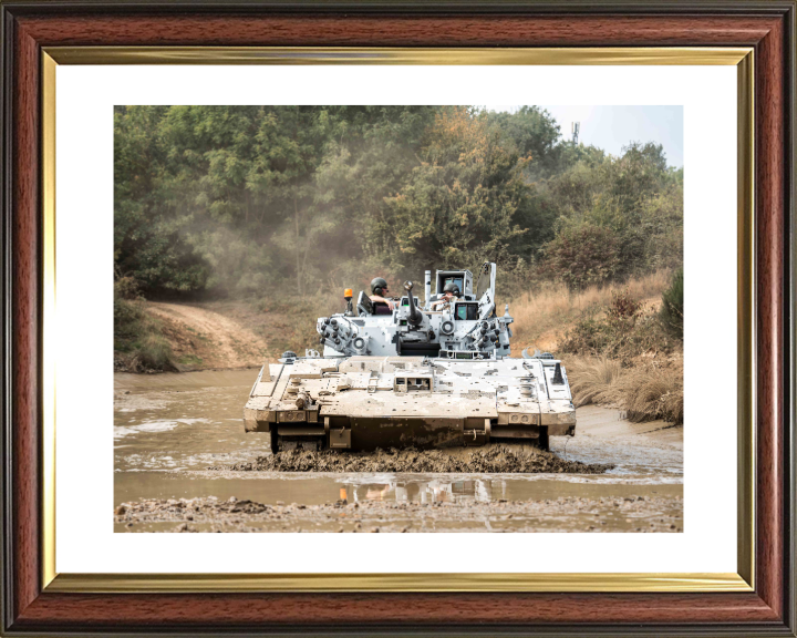 AJAX Armoured Fighting Vehicle British Army Vehicle Photo Print Wall Art Military Decor UK Posters, Prints, & Visual Artwork Hampshire Prints 10 x 8 Classic Frame Yes