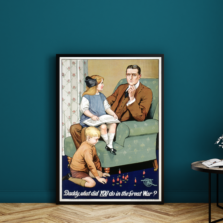 Daddy What did you do in the Great War? | British World War One Recruitment Poster Posters, Prints, & Visual Artwork Hampshire Prints