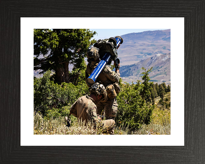 Air Defence Troop of 29 Commando with StarStreak British Army Royal Marines Wall Art Military Decor UK Photo Print Posters, Prints, & Visual Artwork Hampshire Prints 10 x 8 Black Frame Yes