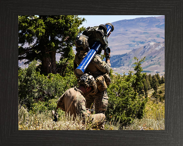 Air Defence Troop of 29 Commando with StarStreak British Army Royal Marines Wall Art Military Decor UK Photo Print Posters, Prints, & Visual Artwork Hampshire Prints 10 x 8 Black Frame No