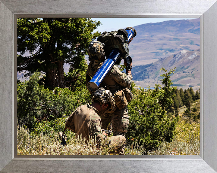 Air Defence Troop of 29 Commando with StarStreak British Army Royal Marines Wall Art Military Decor UK Photo Print Posters, Prints, & Visual Artwork Hampshire Prints 10 x 8 Silver Frame No