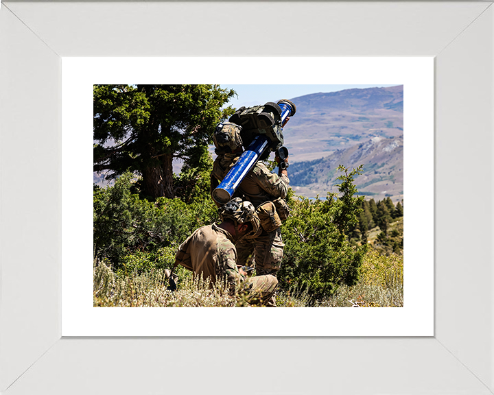 Air Defence Troop of 29 Commando with StarStreak British Army Royal Marines Wall Art Military Decor UK Photo Print Posters, Prints, & Visual Artwork Hampshire Prints 10 x 8 White Frame Yes
