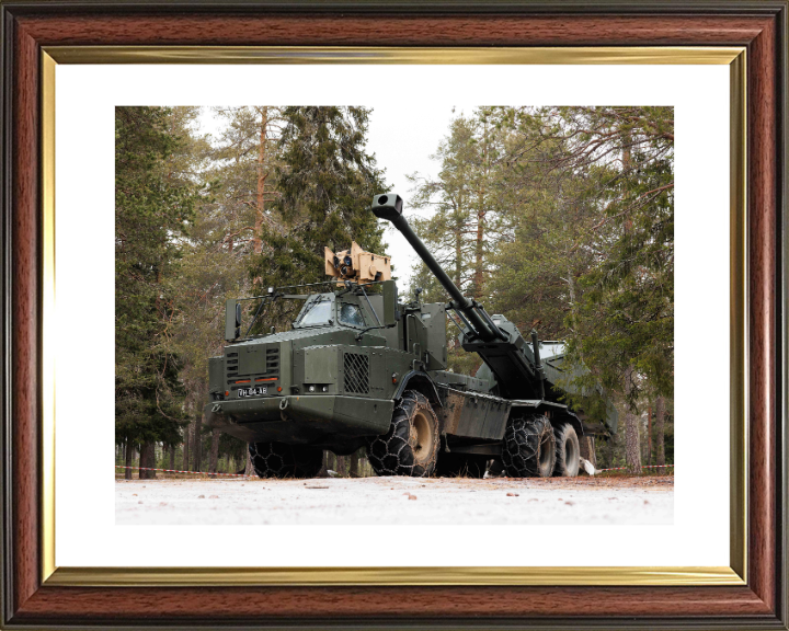 Archer artillery 155mm gun British Army Vehicle Photo Print Wall Art Military Decor UK Posters, Prints, & Visual Artwork Hampshire Prints 10 x 8 Classic Frame Yes