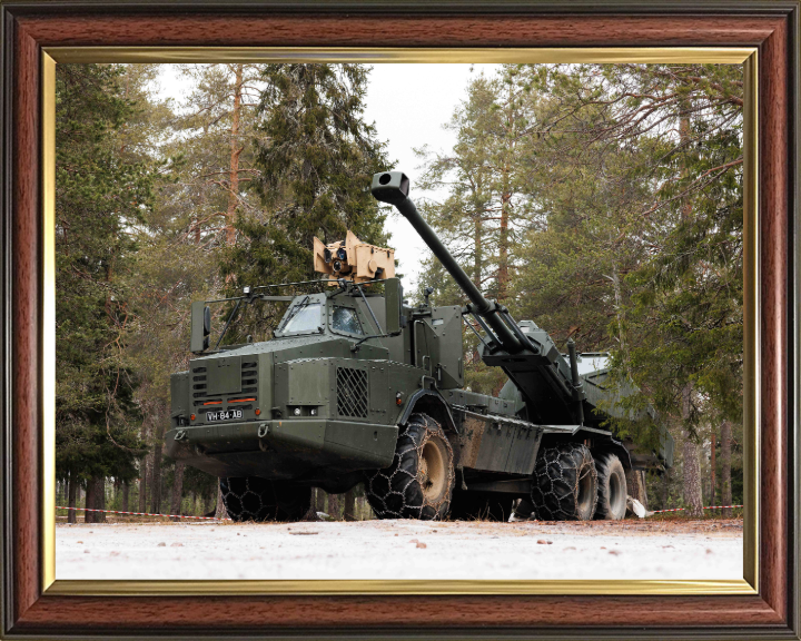 Archer artillery 155mm gun British Army Vehicle Photo Print Wall Art Military Decor UK Posters, Prints, & Visual Artwork Hampshire Prints 10 x 8 Classic Frame No