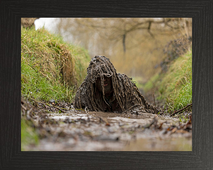 British Army Sniper during the Operators Course (SOC) Photo Print Wall Art Military Decor Posters, Prints, & Visual Artwork Hampshire Prints 10 x 8 Black Frame No