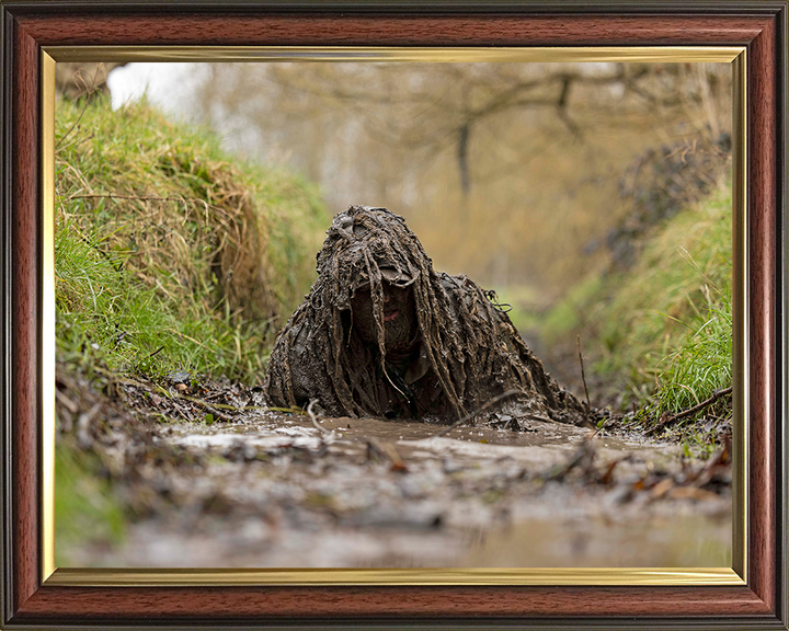 British Army Sniper during the Operators Course (SOC) Photo Print Wall Art Military Decor Posters, Prints, & Visual Artwork Hampshire Prints 10 x 8 Classic Frame No