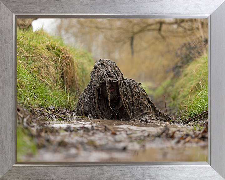 British Army Sniper during the Operators Course (SOC) Photo Print Wall Art Military Decor Posters, Prints, & Visual Artwork Hampshire Prints 10 x 8 Silver Frame No