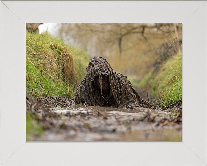 British Army Sniper during the Operators Course (SOC) Photo Print Wall Art Military Decor Posters, Prints, & Visual Artwork Hampshire Prints 10 x 8 White Frame No