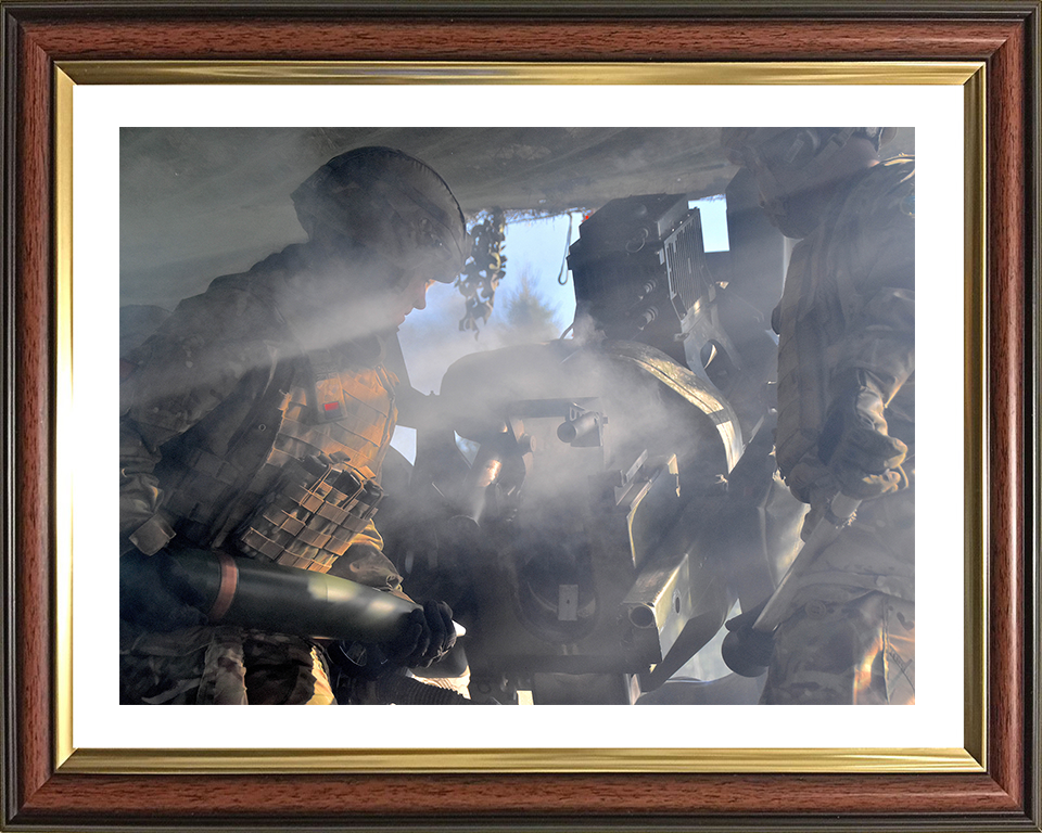 Artillery Soldiers Portrait Photo Print – British Army Wall Art, Military Decor Posters, Prints, & Visual Artwork Hampshire Prints 10 x 8 Classic Frame Yes