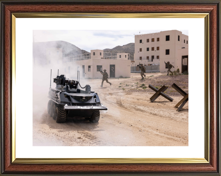 Autonomous Robotic Platoon Vehicle British Army Vehicle Photo Print Wall Art Military Decor UK Posters, Prints, & Visual Artwork Hampshire Prints 10 x 8 Classic Frame Yes