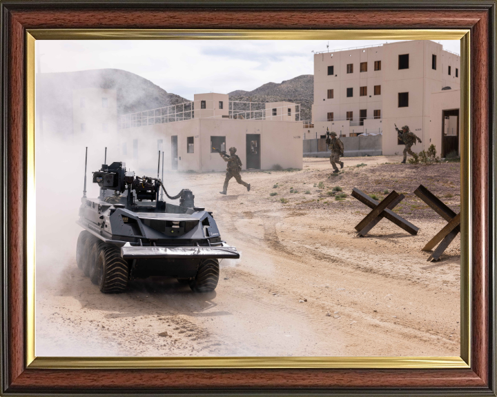 Autonomous Robotic Platoon Vehicle British Army Vehicle Photo Print Wall Art Military Decor UK Posters, Prints, & Visual Artwork Hampshire Prints 10 x 8 Classic Frame No