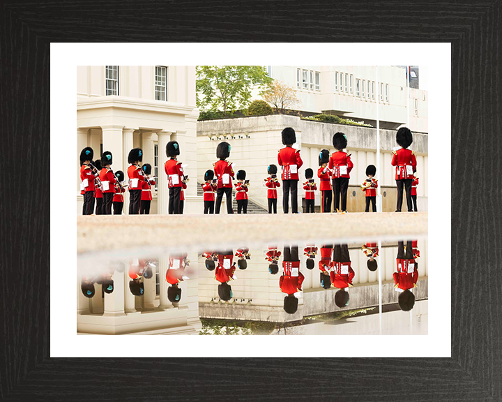 Band of the Irish Guards Reflections Photo Print – Guards Regiment Wall Art, Military Decor Posters, Prints, & Visual Artwork Hampshire Prints 10 x 8 Black Frame Yes