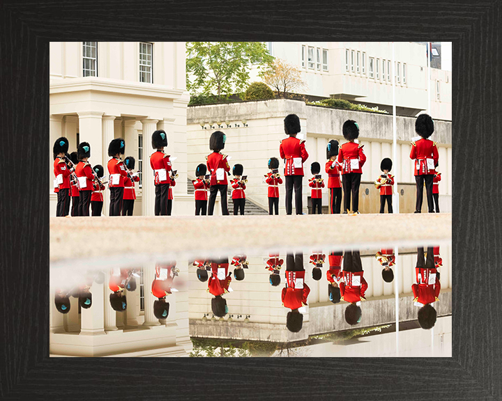 Band of the Irish Guards Reflections Photo Print – Guards Regiment Wall Art, Military Decor Posters, Prints, & Visual Artwork Hampshire Prints 10 x 8 Black Frame No