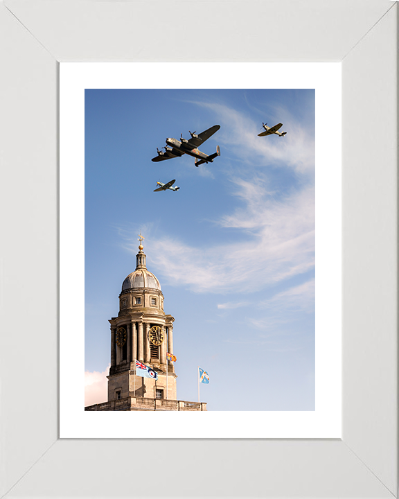 Battle of Britain Memorial Flight RAF Cranwell Flyover Photo Print Royal Air Force Wall Art Aviation Decor Posters, Prints, & Visual Artwork Hampshire Prints 10 x 8 White Frame Yes