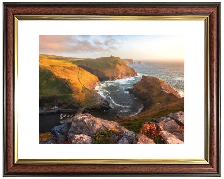 Boscastle in Cornwall at sunset Photo Print - Canvas - Framed Photo Print - Hampshire Prints