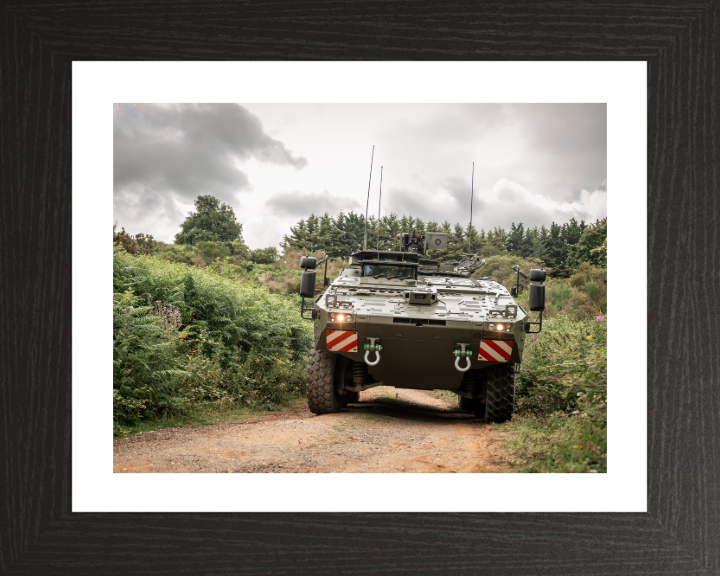 Boxer Multi Role Armoured Fighting Vehicle 2023 British Army Vehicle Photo Print Wall Art Military Decor UK Posters, Prints, & Visual Artwork Hampshire Prints 10 x 8 Black Frame Yes